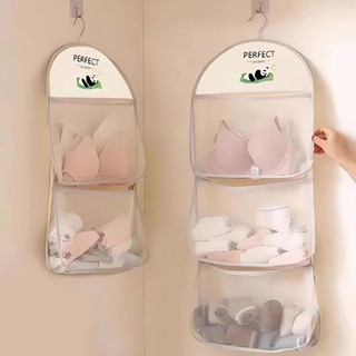 Túi treo tất LEAFYHOME, Túi đựng đồ lót nhiều lớp 2 / 3 lớp, có móc treo Túi dung tích lớn