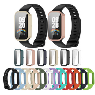 Dành Cho Redmi Band 3 / Xiaomi Band 9 Active Hoạt Động Dây Đeo Kính Cường Lực Bảo Vệ Màn Hình Mạ Bao Silicon Ban Nhạc