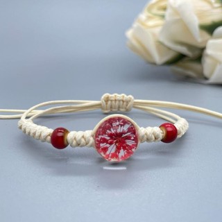 Vòng tay dệt tay hoa bảo quản Dây tay tươi mát đơn giản Gypsophila Hoa khô