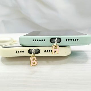 1 Cái Hợp Kim Màu Hồng Chữ Charm Chống Bụi Cắm, Phụ Kiện Nắp Bụi Điện Thoại Đa Năng, Chất Liệu Kim Loại, Cho iPhone / Android / Type-C Cổng