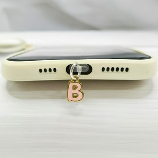 1 Cái Hợp Kim Màu Hồng Chữ Charm Chống Bụi Cắm, Phụ Kiện Nắp Bụi Điện Thoại Đa Năng, Chất Liệu Kim Loại, Cho iPhone / Android / Type-C Cổng