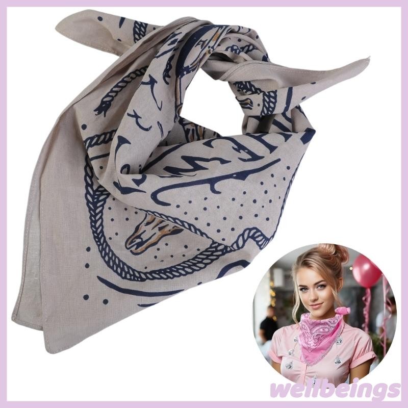 Wellb Phong Cách Dân Tộc Bandana Phong Cách Mỹ Hiphop Kerchief Cho Bé Gái Cắm Trại Mùa Xuân