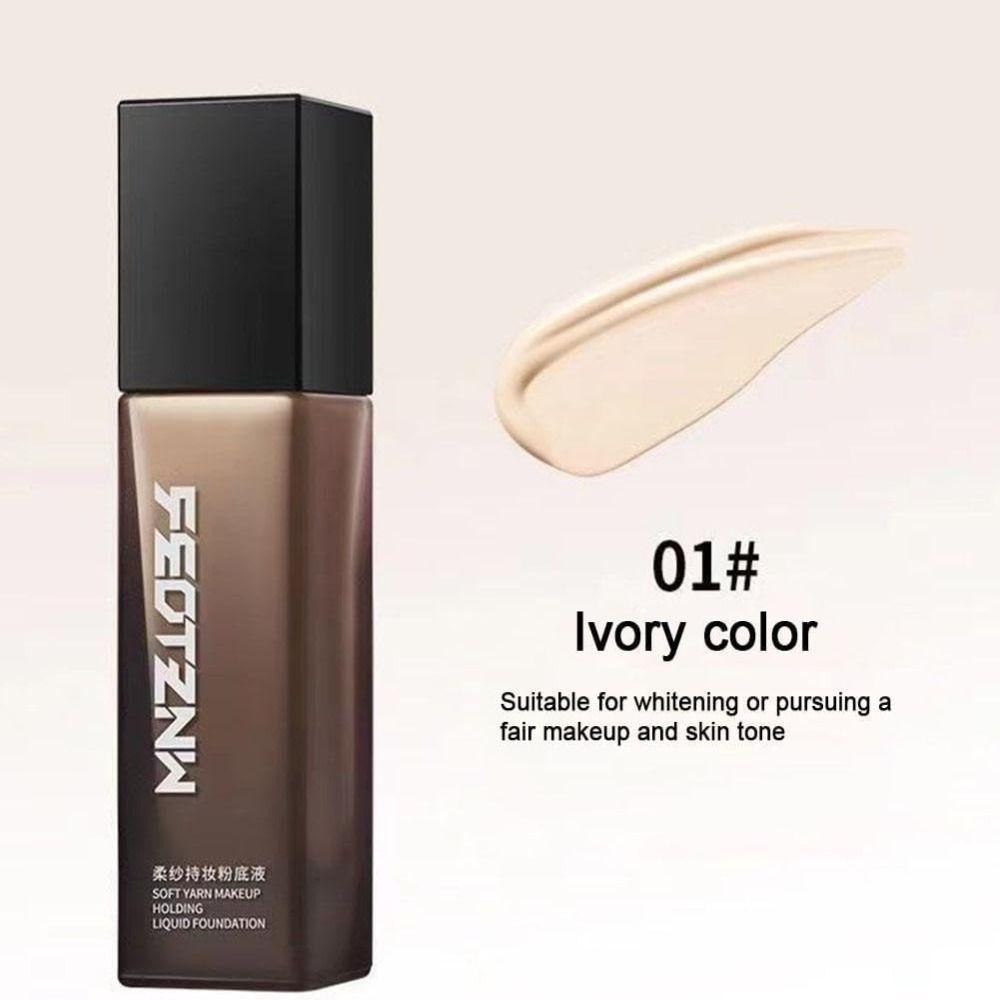 Kem nền dạng lỏng HOBBYIN, Kem nền che phủ toàn diện chống thấm nước, Kem che khuyết điểm nền kiểm soát dầu tự nhiên nhẹ