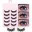 FAVORITEGOODS Manga Lashes, 5 Cặp Nhiều Kiểu Lông Mi Giả, Anime Phổ Biến Cosplay Handmade DIY Lông Mi Giả Nam