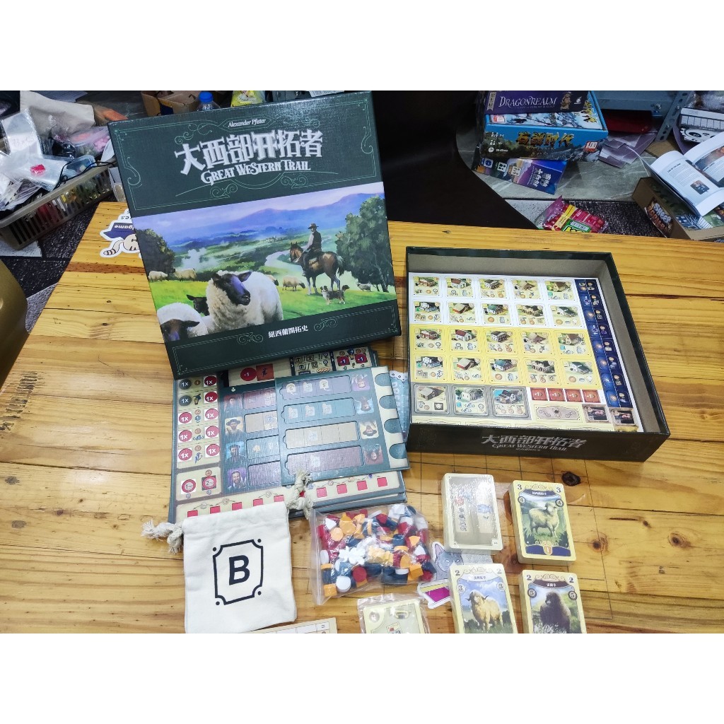 Boardgame Great Western Trail: New Zealand bản Trung kèm luật Anh Tigar