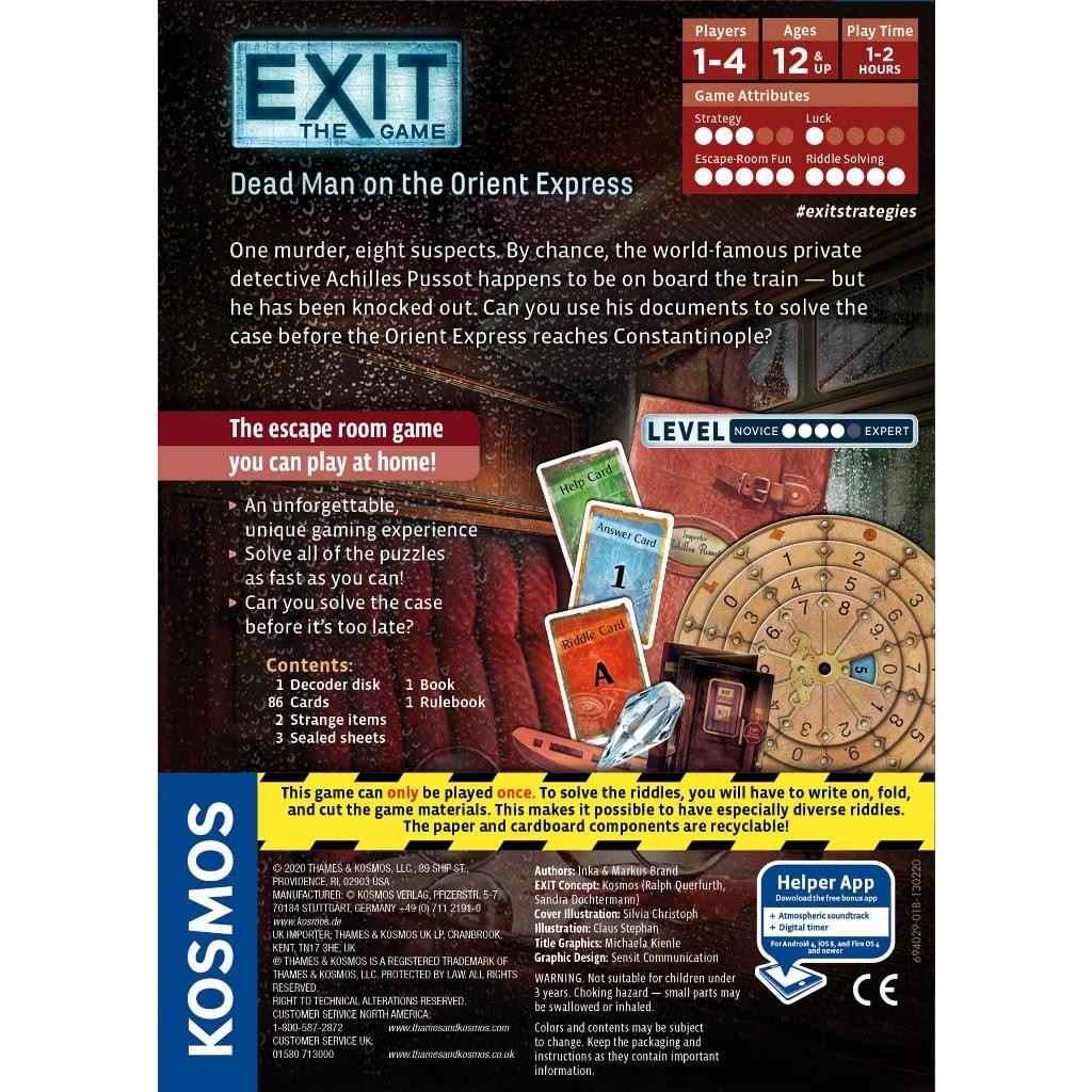Boardgame trò chơi giải đố Exit the game: Dead man on the Orient Express Tigar
