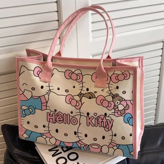 Túi Tote dây kéo Hello Kitty bán chạy 2026 Dung tích lớn