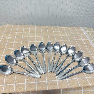 Combo 10 Muỗng Inox Cán Dài - Bộ 10 Thìa Inox 304 - Muỗng Ăn Cơm, Súp, Canh - Trường An VN