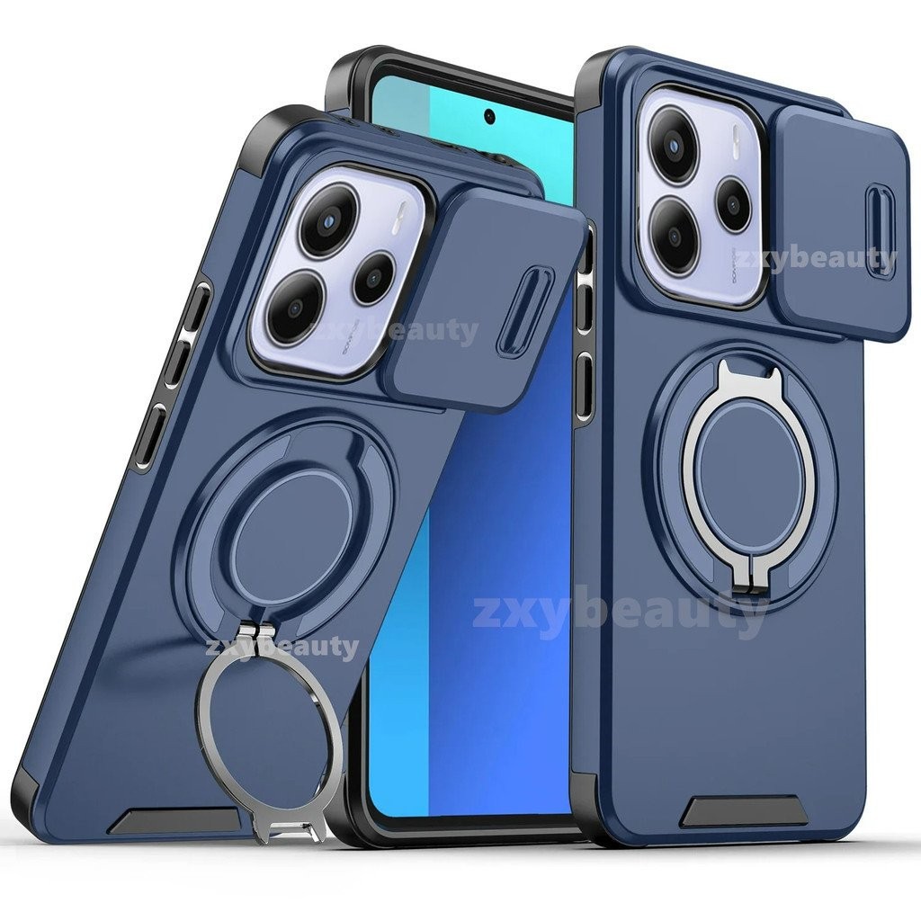 Ốp lưng cho Redmi Note 14 Pro Plus 5G 4G 2025, chống sốc, trượt, có nam châm, cho Note14 14Pro Note14Pro 14Pro+, có giá đỡ nhẫn, bảo vệ mặt sau điện thoại