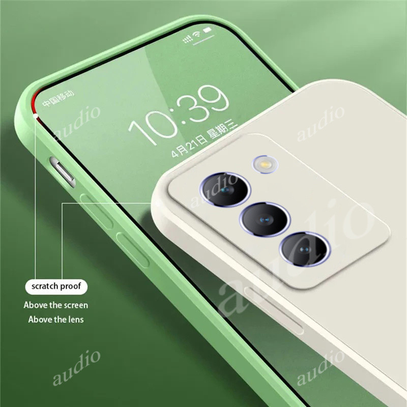 Ốp lưng silicon lỏng vuông chính hãng cho Vivo Y100 4G/5G 2024, chống sốc TPU