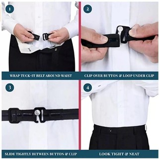 Tredding491 Áo sơ mi co giãn chống nhăn, giữ form tốt với dây lưng nylon kinh doanh