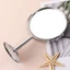 Gương mỹ phẩm đôi FAVORITEGOODS, Gương trang điểm thủy tinh hợp kim sắt carbon, Gương hình bầu dục màu bạc di động