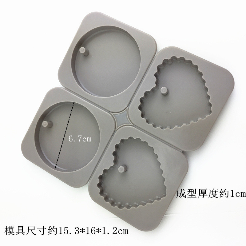 4 Khoang Tròn Hình Trái Tim Silicon Sáp Thẻ Khuôn Thơm Thạch Cao Khuôn Sáp Viên Khuôn Khuôn Socola Khuôn Làm Bánh DIY Khuôn Nướng Bánh