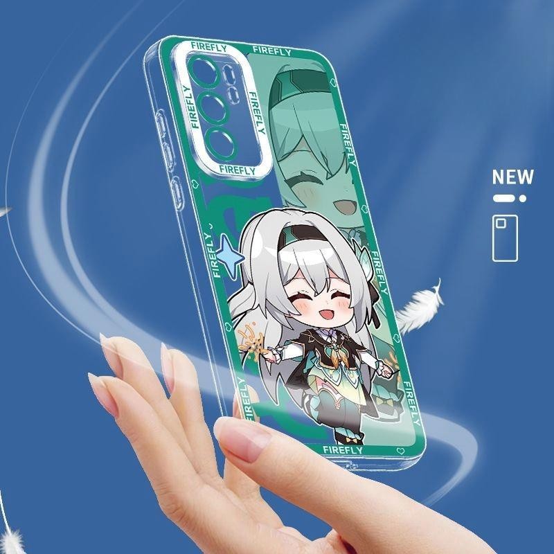 Ốp Lưng Cho Realme C51 C53 C55 C35 C21Y C25Y C15 C20 C30 C67 C33 C11 C12 9 Plus 8 5 5i 5S 6i 6 Pro TPU Honkai Star Rail Firefly Vỏ Điện Thoại Silicon Mềm Trong Suốt