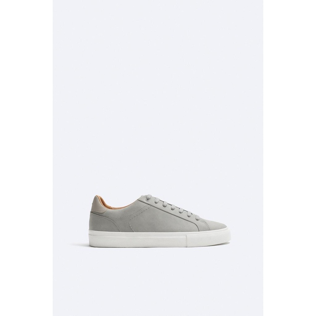 Giày sneaker Zara chính hãng Grey White Classic - Xám Trắng Dáng cổ điển