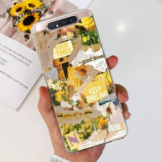 Dành Cho Samsung A80 Ốp Lưng Họa Tiết Thoáng Mát Trong Suốt Silicon Mềm TPU Điện Thoại Dành Cho Samsung Galaxy A80 A90 SM-A805F A 80 Vỏ