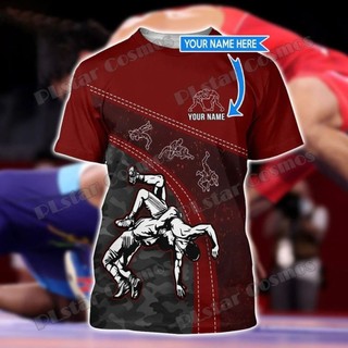 Tùy Chỉnh Tên Muay Thái & Karate & Đấu Vật 3D In Áo Thun Nam Mùa Hè Casual Unisex Áo Cho Võ Thuật Người Yêu TTD28