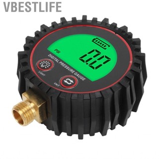 VBESTLIFE Digital Pressure Gauge 1/4in Precise Large LCD Display Tire Air Clearly Readable for Truck
