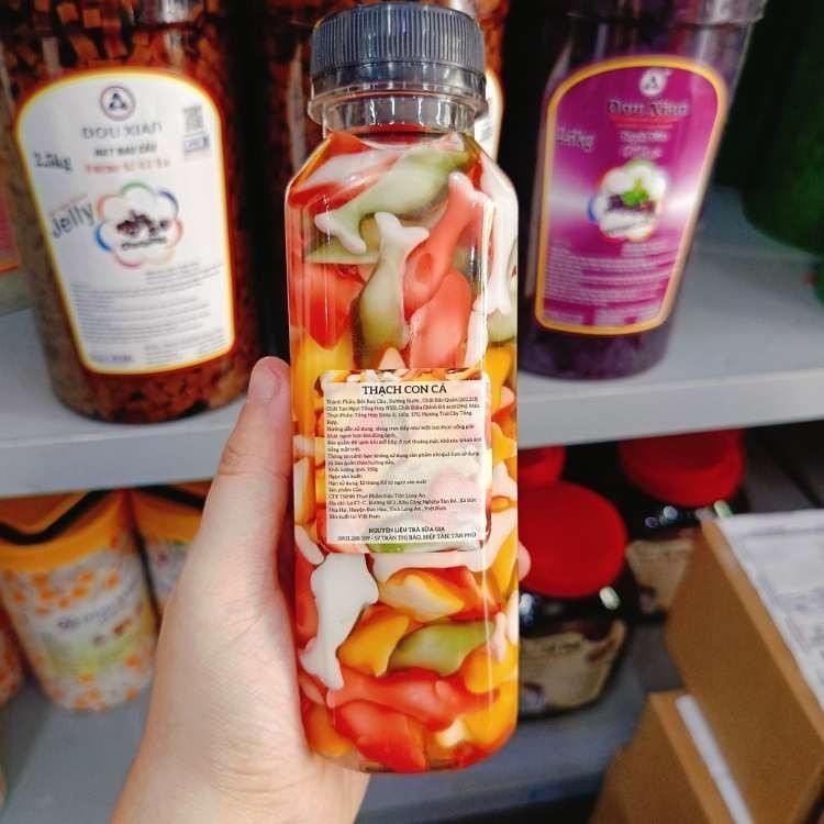 Thạch trái cây,thạch cá chai 350g