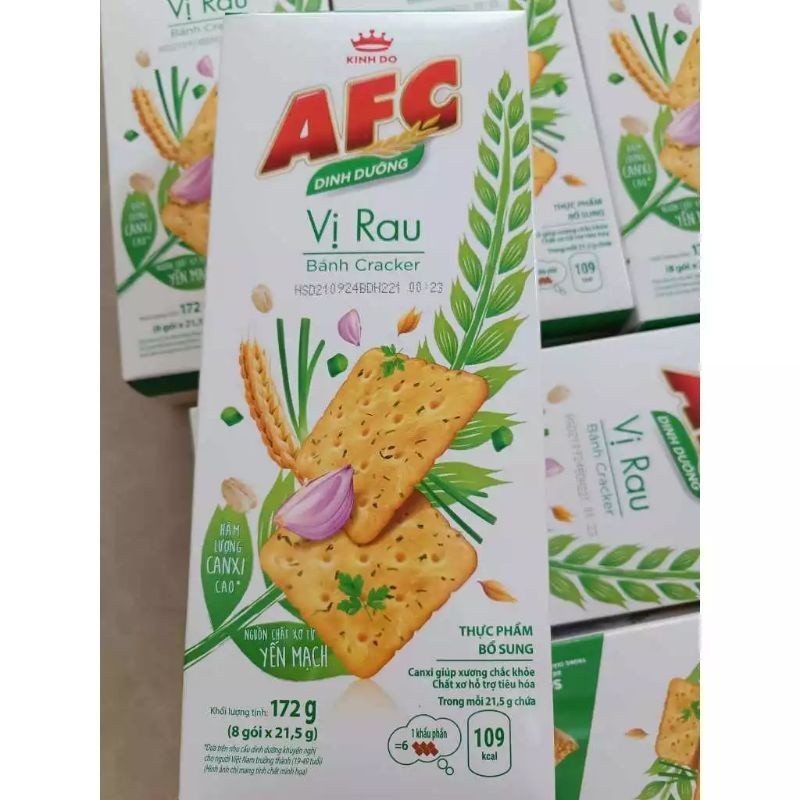 Bánh quy dinh dưỡng AFC vị rau cải, hộp 172g - BÁCH HÓA 3B | Shopee ...
