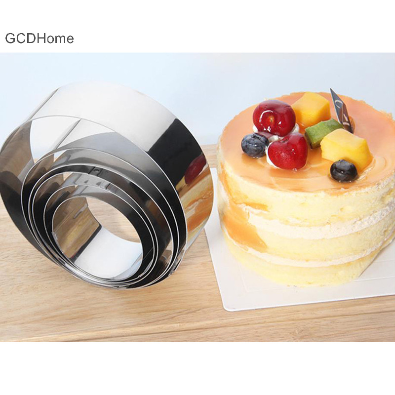 Gcdhome 1 Bộ Vòng Tròn Thép Không Gỉ Cắt Cookie Bánh Quy DIY Nướng Bánh Ngọt Khuôn HOT
