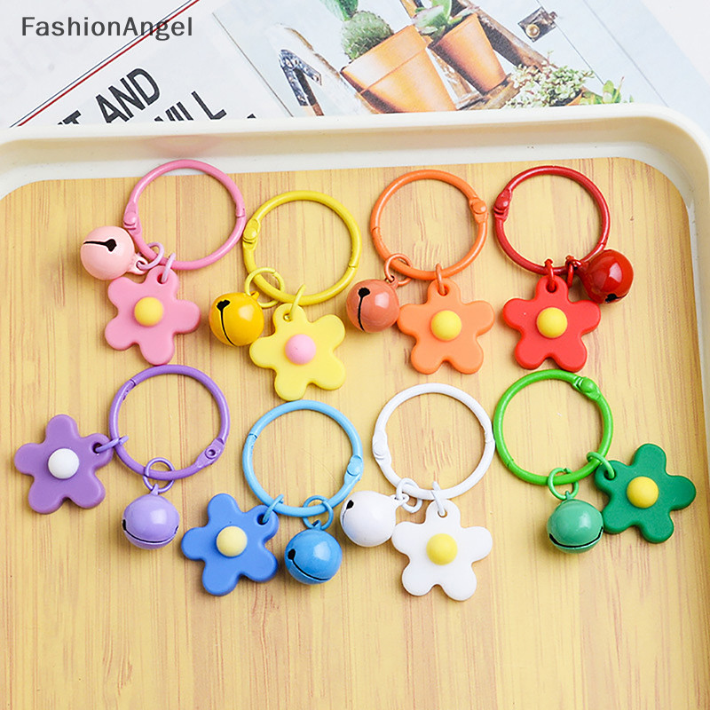 FashionAngel Hoa Nhiều Màu Sắc Móc Khóa Với Kim Loại Sáng Tạo Móc Khóa Chuông Hoa Mặt Dây Chuyền Móc Khóa Túi Phụ Kiện Móc Khóa TH
