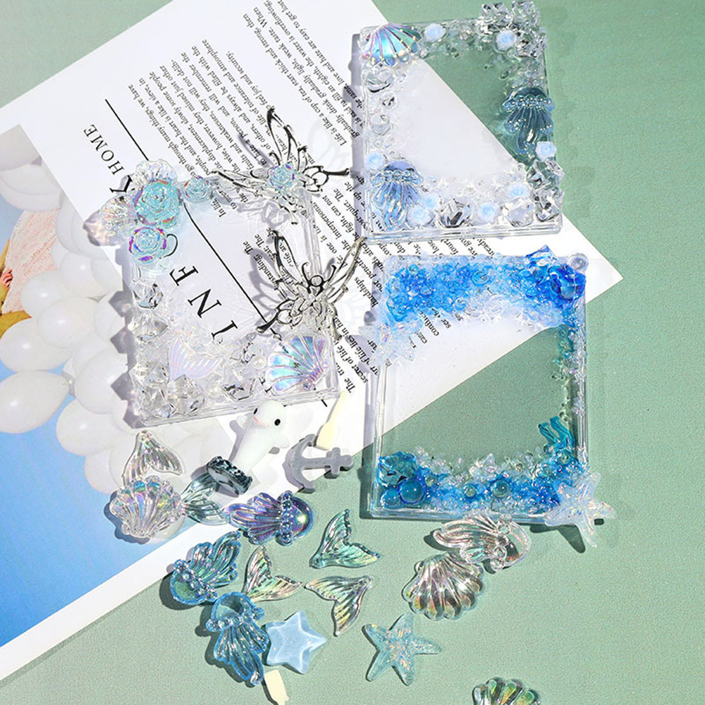 Thẻ Gạch Chất Liệu Gói Vỏ Trang Trí Thạch Cá Đuôi Cá Sao Biển Handmade DIY Phụ Kiện