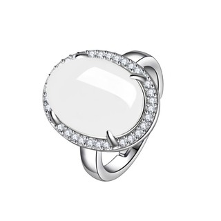 ❤ Nhiều Màu Retro Tính Khí Tự Nhiên Đá Chrysoprase Nhẫn Đỏ Mã Não Trắng Đá Quý Nữ Trang Sức Cưới