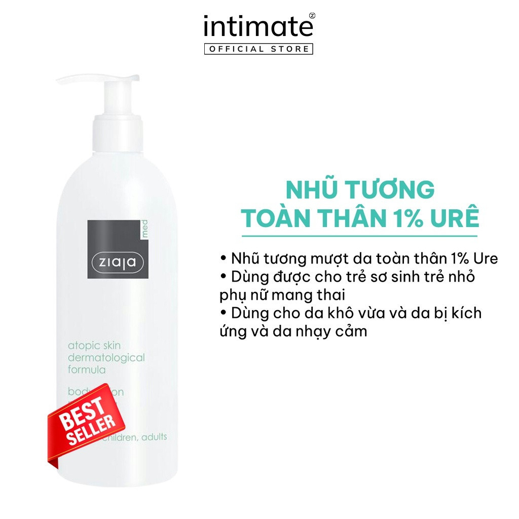 Mô tả Nhũ Tương Toàn Thân 1% Urê Ziaja Med Atopic Skin Dermatological Formula Giúp Làm Mềm Da 400ml - 1