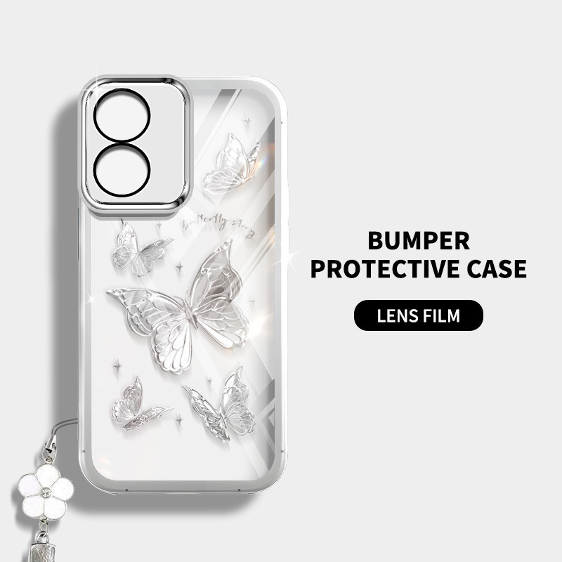 Ốp Điện Thoại YBD INS Style Cho Vivo Y05 Y11D Y21 Y11 Y03 Y18 Y18E Y02S Y17S Y16 Y35 Y56 5G Y78 Y78 + Y36 Y78 + Y28 Y100 Vỏ Bướm Niche Được Trang Bị Bảo Vệ Ống Kính