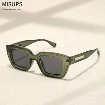 MISUPS Mát Khung Vuông, Kính Chống Nắng Retro UV400 Kính Mắt, 2024 Traver Sắc Thái Kính Chống Nắng Kính Mát Thời Trang Ins Đeo Kính Mát Nam Nữ