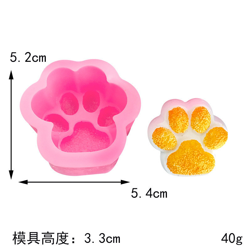 3d Cat 's Paw Series Khuôn Silicon Fondant Chocolate Khuôn Thơm Thạch Cao Nến Handmade Xà Phòng Khuôn Sáp Chai Đường Khuôn DIY Khuôn Nướng Bánh