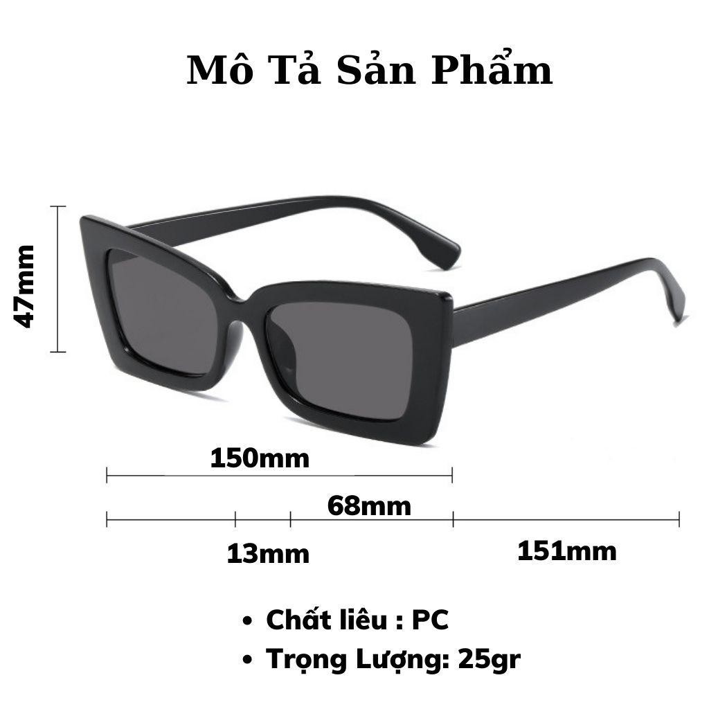 Kính râm mắt mèo phong cách retro chống tia UV, Kính mát nam nữ cá tính và dễ thương Styley K018