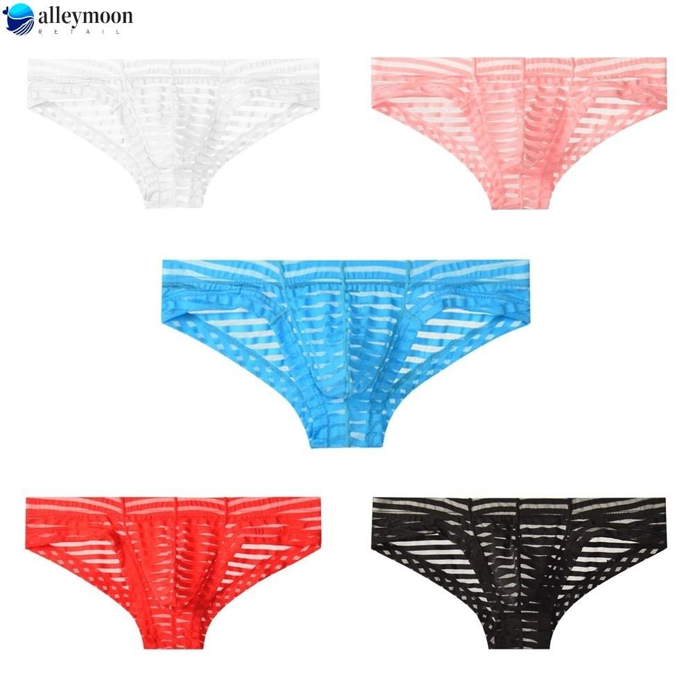 LEYM Underwear Men Mesh Replace Low-Waisted Thin Transparent Appeal Breathable