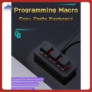 [Cornellsidney.vn] Bàn phím cơ mini 3 phím APAYADO, lập trình macro copy/paste/cut, USB, dùng cho văn phòng/game