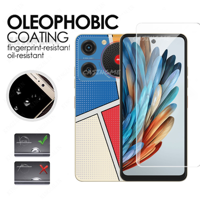 Zte Nubia Music 2024 Film Bảo vệ màn hình 2 trong 1 Kính cường lực che phủ toàn bộ cho ZTE Nubia Music NubiaMusic ZTENubiaMusic Z2353 4G 5G 2024 Ống kính mặt trước