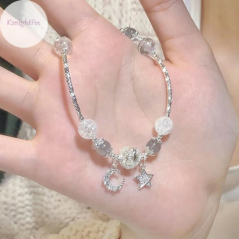 K2nightfee Thời Trang Ngọt Ngào Pha Lê Đính Hạt Vòng Tay Cho Bé Gái Ngôi Sao Mặt Trăng Mặt Dây Chuyền Vòng Tay Trang Sức Phụ Kiện Quà Tặng Tình Bạn VN