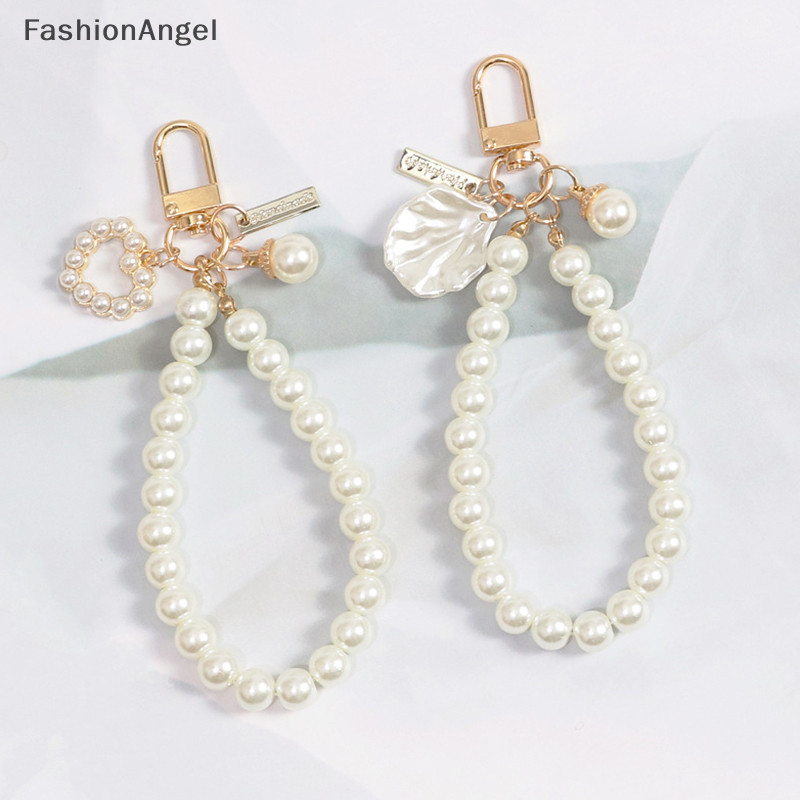 Fashionangel 1 DIY Khóa Vòng Móc Chìa Khóa Túi Mặt Dây Chuyền Móc Khóa Vỏ Điện Thoại Di Động Dây Xích Ngọc Trai Dây Túi Mặt Dây Chuyền Phụ Kiện Trang Trí TH