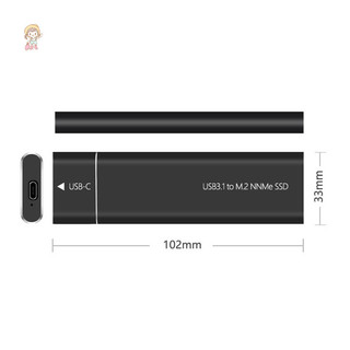 Vỏ SSD TWE M2 NVMe USB3.1 Hộp đựng ổ cứng lưu trữ ngoài 10Gbps PCIe SSD Box cho NGFF SATA SSD Ổ cứng cho PC Laptop VN