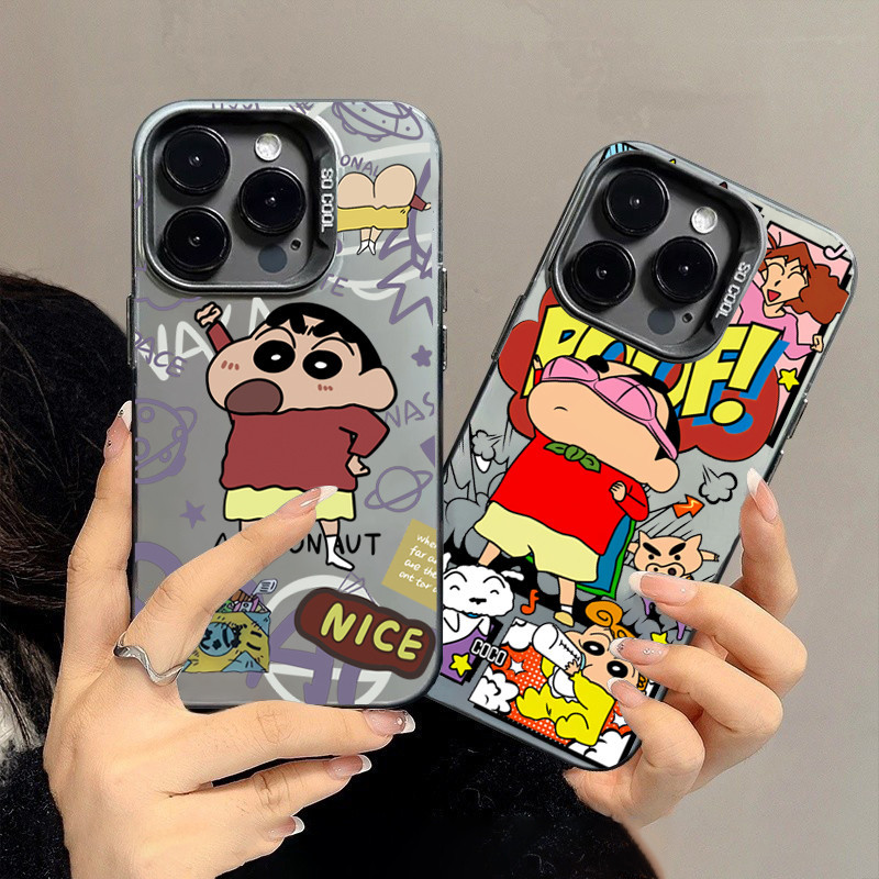 Ốp Lưng Cho Xiaomi Redmi 12 13C 4G Redmi Note 13 12 11 Pro Plus 5G 10 12S 11S Phim Hoạt Hình Dễ Thương Crayon Xiaoxin IMD Luxury Matte Bìa Cứng