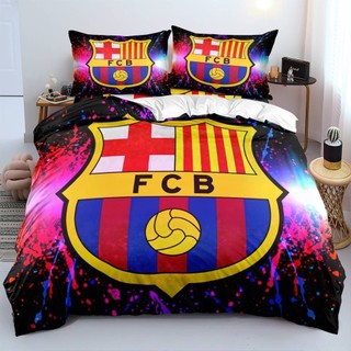ST2 FC Barcelona Logo 3IN1 Bộ Chăn Ga Gối Chăn Ga Gối Ký Túc Xá Nhà Phòng Ngủ Phù Hợp Với TS2
