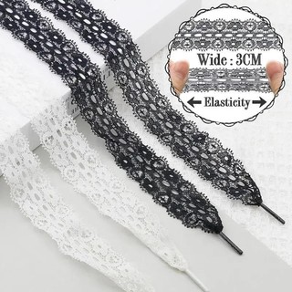 1 Cặp Ren Phẳng Lạ Mắt Dây Giày Ren Cho Nữ Chiều Rộng 2.5CM 80CM / 100CM / 120CM Vải Sneaker Ngoài Trời Giày Thường Ngày Dây Giày