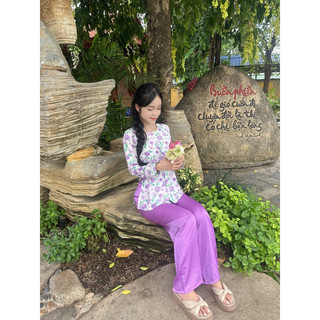 set bà ba bông dài tay, bà ba miền tây Việt Nam