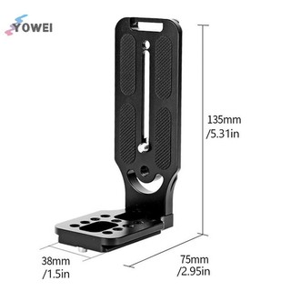 Yowei Universal Camera L Giá đỡ Phát hành nhanh Tấm hình chữ L 1 / 4Inch Vít Hợp kim nhôm Giá đỡ chụp dọc cho bộ ổn định chân máy VN