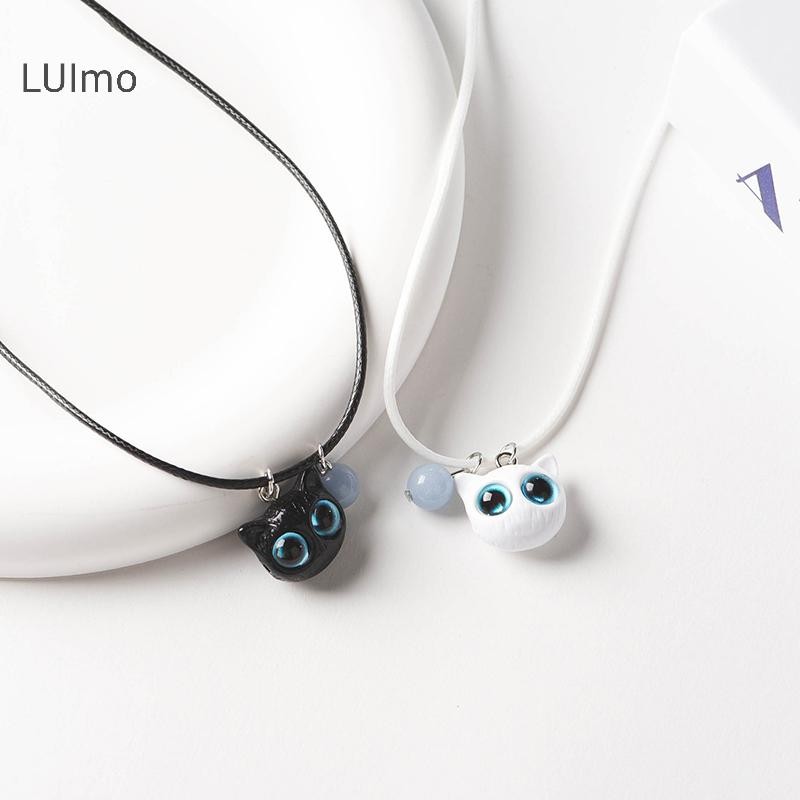 Luimo Gothic Thời Trang Dạ Quang Màu Đen Mặt Dây Chuyền Vòng Cổ Cho Nữ Cô Gái Hoạt Hình Dễ Thương Nhựa Mèo Con Vòng Cổ Trang Sức Phụ Kiện Quà Tặng SBS