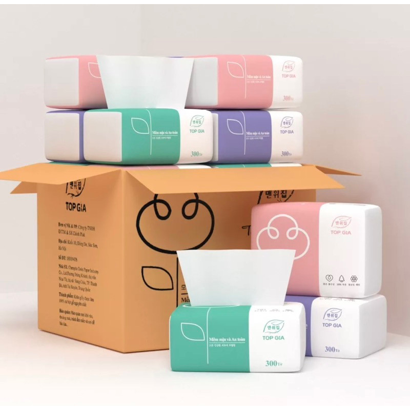 Thùng 30 gói giấy ăn rút organic hàng chuẩn cao cấp, dai mịn đẹp AMIZIN