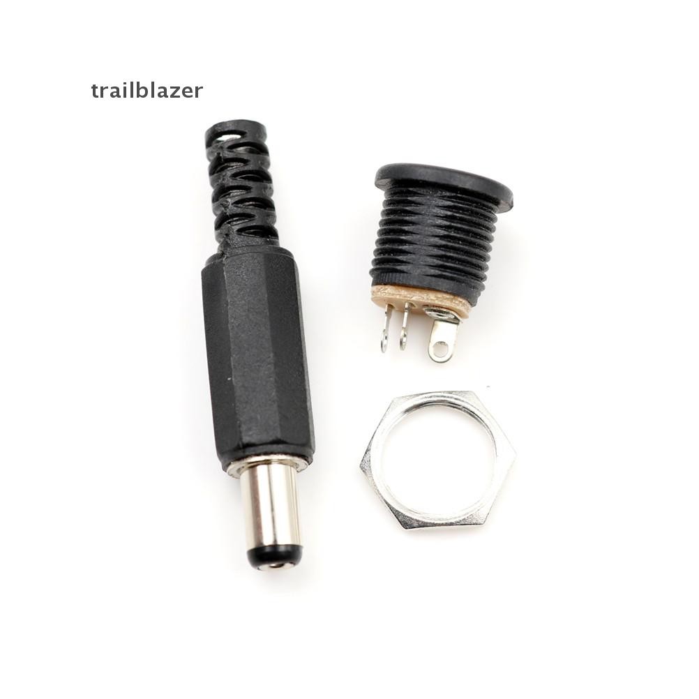 Trailblazer 10 Chiếc 5.5mm x 2.1mm Nam Cắm Điện Kết Nối Khóa Vít Nữ Bảng Điều Khiển Ổ Cắm Mới