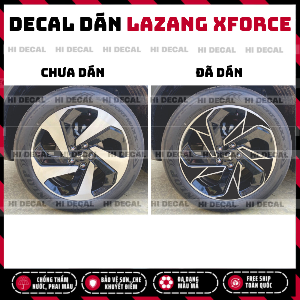 Tem Mâm Xforce, decal dán mâm Xfoce ,tem trang trí cao cấp chống thấm nước, tạo điểm nhấn