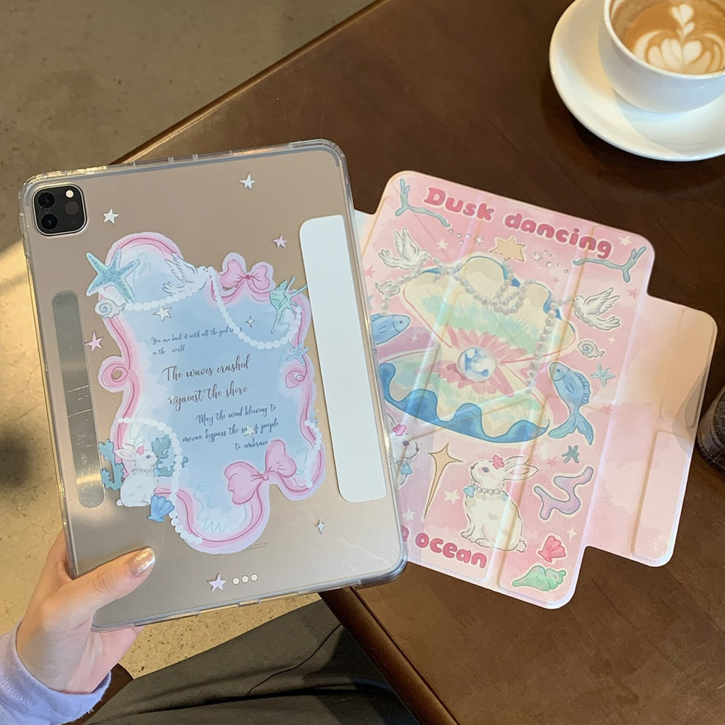 Vỏ Có Thể Tháo Rời Cho Mini6 Mini7 IPad 5 6 7 8 9 10th 11th A16 Air2 Air4 Air5 Air6 10.9 "Pro11 Pro12,9 2018 2020 2021 2022 Air M2 M3 Pro M4 11 13 2024 2025 Đại Dương Sâu