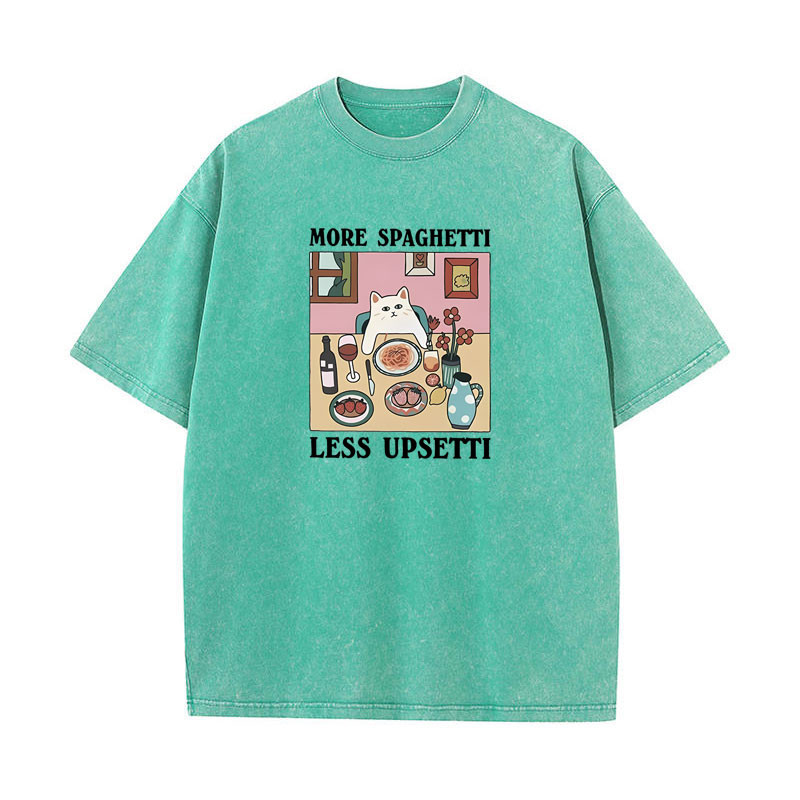 Áo Thun Spaghetti Hip Hop In Hình Nam, Oversize, Cotton
